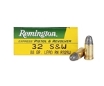 Remington Express Ammunition 32 S&W 88 Grain Lead Round Nose Box of 50
