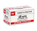 Winchester USA 45 ACP AUTO 230 Grain Full Metal Jacket Value Pack Ammunition