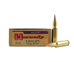 Hornady Custom Rifle Ammunition 6.8mm Remington SPC 110 Grain Hollow Point Boat Tail Box of 20 Rounds