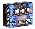 Cor-Bon Self-Defense Ammunition 9mm Luger +P 115 Grain Jacketed Hollow Point Box of 20