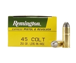 Remington Express Ammunition 45 Colt (Long Colt) 250 Grain Lead Round Nose Box of 50