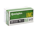 Remington UMC Handgun Ammunition 380 ACP Auto 88 Grain Jacketed Hollow Point Value Pack 100 Rounds