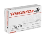 Winchester Ammunition 7.62x51mm NATO (308 Winchester) 147 Grain Full Metal Jacket Box of 20