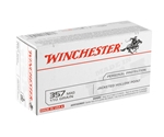 Winchester USA Ammunition 357 Magnum 110 Grain Jacketed Hollow Point Box of 50