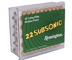 Remington Subsonic Rimfire Ammunition 22 Long Rifle 38 Grain Hollow Point Box of 100 Rounds
