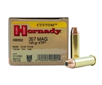Hornady Custom Handgun Ammunition 357 Magnum 125 Grain XTP Jacketed Hollow Point Box of 25 Rounds