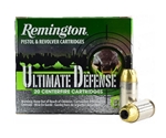 Remington Ultimate Home Defense Ammunition 40 S&W 180 Grain Brass Jacketed Hollow Point