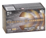 Federal Gold Medal Rimfire Ammunition 22 Long Rifle 40 Grain Solid-Subsonic Box of 50 Rounds