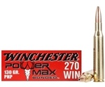 Winchester Super-X Power Max Ammunition 270 Winchester 130 Grain Bonded Protected Hollow Point 