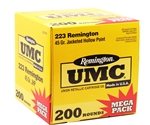 223 Remington Ammo For Sale-Remington UMC 223 Remington 45 Grain JHP Bulk 200 Rounds