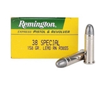 38 Special Ammo-Remington Express 38 Special 158 Grain Lead Round Nose Ammo