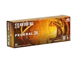 270 Winchester Short Magnum Ammo-Federal Fusion Rifle Ammunition 270 Winchester Short Magnum 150 Grain Spitzer Boat Tail Ammo