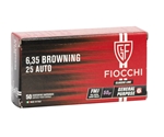 Fiocchi Shooting Dynamics 25 ACP AUTO 50 Gr. Full Metal Jacket Ammo