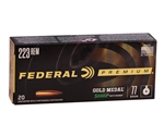 Federal Premium Gold Medal Ammunition 223 Remington 77 Grain Sierra MatchKing Hollow Point Boat Tail Box of 20