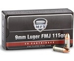 MFS 9mm Luger 115 Grain Full Metal Jacket