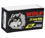 Wolf Match Target Ammunition 22 Long Rifle 40 Grain Lead Round Nose Box of 50
