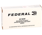 Federal Classic 40 S&W 180 Grain Hi-Shok Jacketed Hollow Point Ammunition