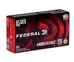 Federal American Eagle Handgun Ammunition 45 AUTO 230 Grain Full Metal Jacket Box of 50 Rounds