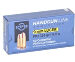 Prvi Partizan Ammunition 9mm Luger 124 Grain Full Metal Jacket Box of 50