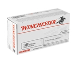 Winchester USA Ammunition 38 Special 130 Grain Full Metal Jacket Box of 50