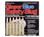 Glaser Blue Safety Slug Ammunition 223 Remington 45 Grain Package of 6