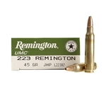 Remington UMC 223 Remington 45 Grain Jacketed Hollow Point Ammunition