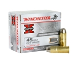 Winchester Super-X Handgun Ammunition 45 Colt (Long Colt) 225 Grain Silvertip Hollow Point Box of 20 Rounds