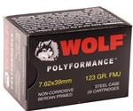 Wolf Performance 7.62x39mm Russian 123 Grain Full Metal Jacket  Ammunition