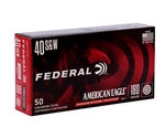 Federal American Eagle Handgun Ammunition 40 S&W 165 Grain Total Metal Jacket Box of 50 Rounds
