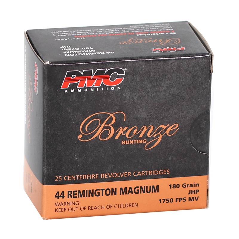 PMC Bronze 44 Remington Magnum 180 Grain Jacketed Hollow Point