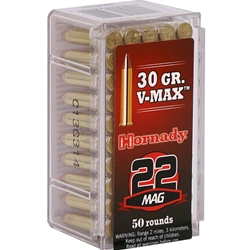 22 Winchester Magnum Rimfire (WMR) 30 Grain V-Max