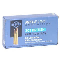Prvi Partizan Rifle Ammunition 303 British 150 Grain Soft Point Box of 20 Rounds