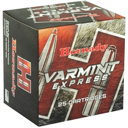 Hornady Varmint Express Rifle Ammunition 22 Hornet 35 Grain V-Max Box of 25 Rounds
