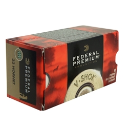 Federal Premium V-Shok Ammunition 22 Hornet 45 Grain Speer Soft Point Box of 50