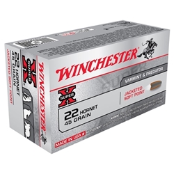 Winchester Super-X Ammunition 22 Hornet 45 Grain Soft Point Box of 50