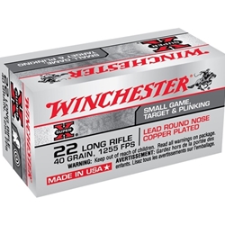 Winchester Super-X High Velocity Ammunition 22 Long Rifle 40 Grain