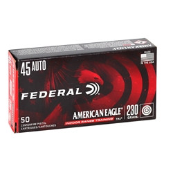 Federal American Eagle Handgun Ammunition 45 ACP 230 Grain Total Metal Jacket Box of 50 Rounds