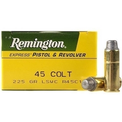 45 Long Colt Ammo-Remington Express 45 Colt (Long Colt) 225 Grain Lead Semi-Wadcutter Ammo