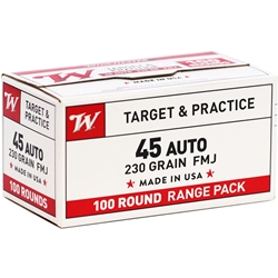 Winchester Ammunition 45 ACP 230 Grain Full Metal Jacket Value Pack 100 Rounds