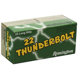 Remington Thunderbolt Ammunition 22 Long Rifle 40 Grain Lead Round Nose Box of 50