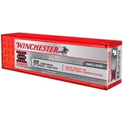 Winchester Super-X Ammunition 22 Long Rifle 37 Grain Plated Lead Hollow Point Box of 100