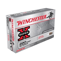 Winchester Super-X Ammunition 220 Swift 50 Grain Pointed Soft Point Box of 20