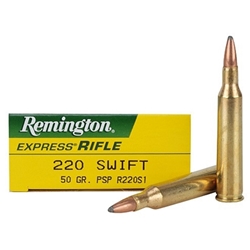 Remington Express Ammunition 220 Swift 50 Grain Pointed Soft Point Box of 20