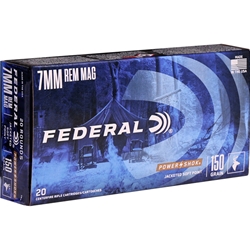Federal Power-Shok Ammunition 7mm Remington Magnum 150 Grain Soft Point Box of 20