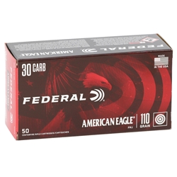 Federal American Eagle Ammunition 30 Carbine 110 Grain Full Metal Jacket Box of 50