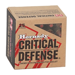 Hornady Critical Defense Ammunition 357 Magnum 125 Grain Flex Tip Expanding Box of 25
