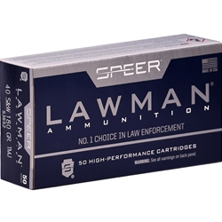 CCI Speer Lawman Ammunition 40 S&W 180 Grain Total Metal Jacket Box of 50