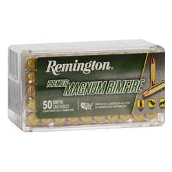Remington Premier Ammunition 22 Winchester Magnum Rimfire (WMR) 33 Grain AccuTip Box of 50