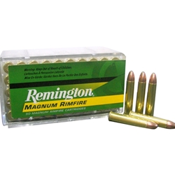 Remington Ammunition 22 Winchester Magnum Rimfire (WMR) 40 Grain Jacketed Hollow Point Box of 50