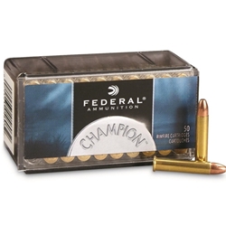 Federal Champion Target Ammunition 22 Winchester Magnum Rimfire (WMR) 40 Grain Full Metal Jacket Box of 50